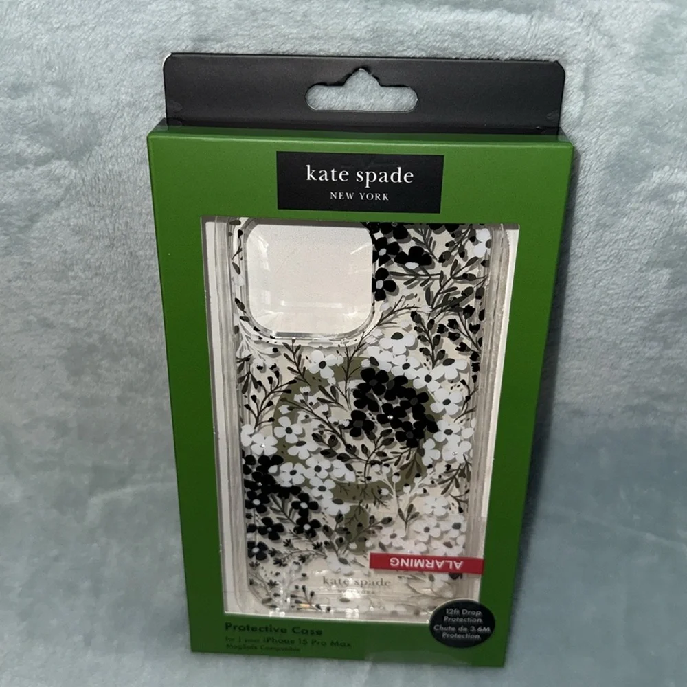 kate spade Black and White Floral iPhone 15 Pro Max Case